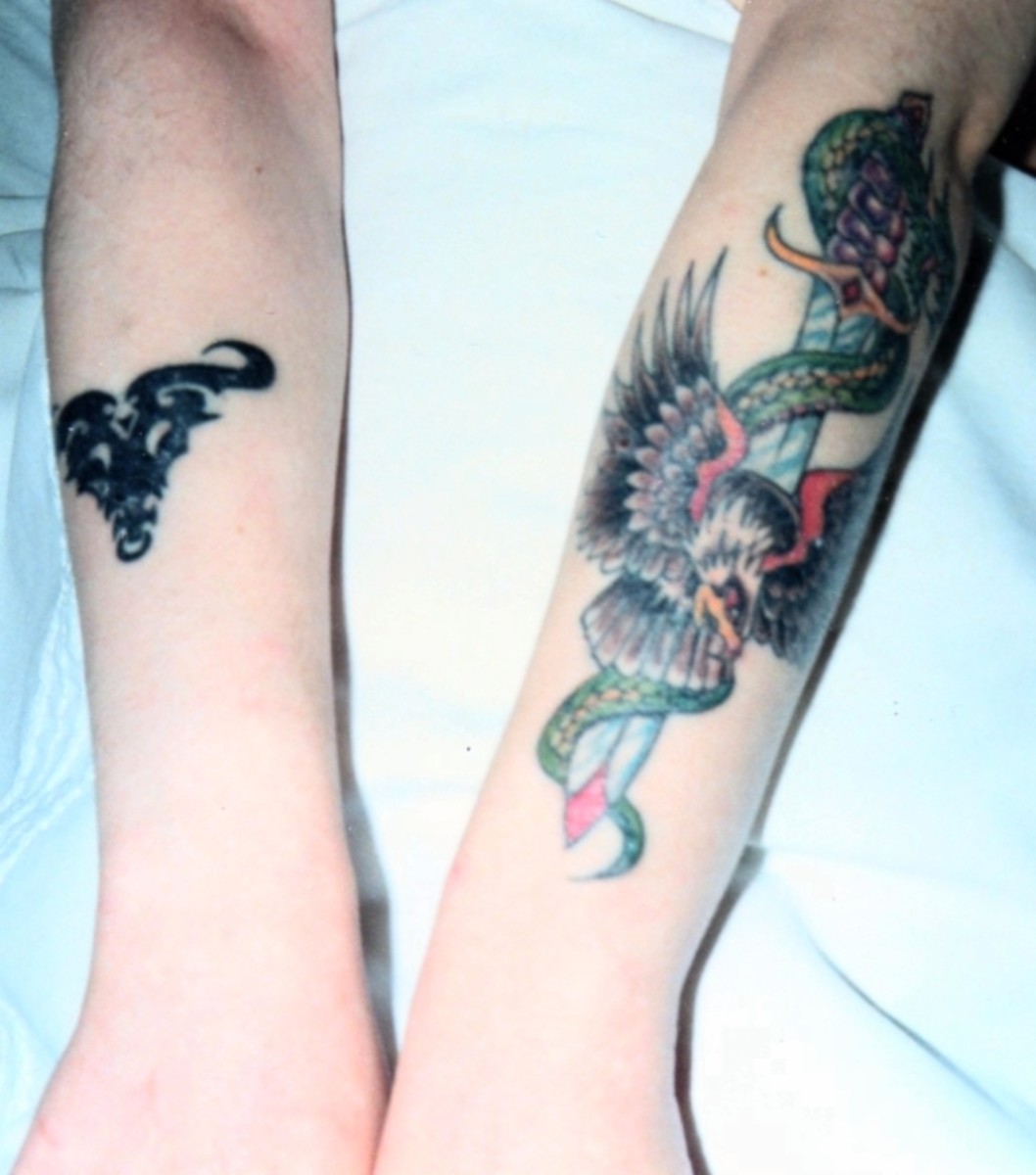 The finished tattooos