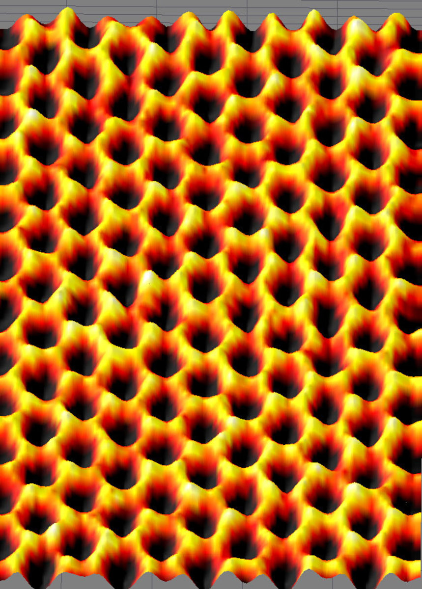 Scanning probe microscopy image of graphene
