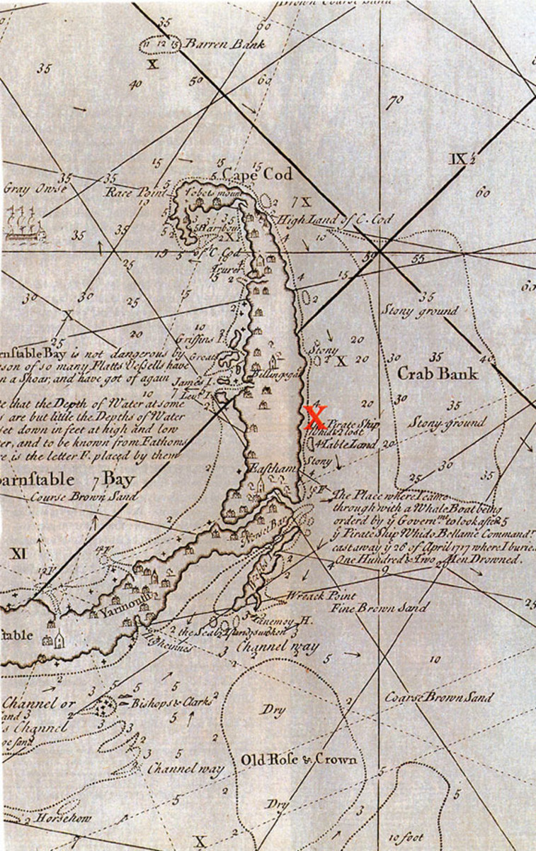 Map of Wreck Cape Cod, Mass.