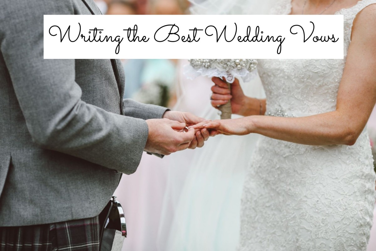 If you want to write your vows, you'll want to keep a few things in mind. You want your vows to run about the same length as your partner's, and you want a similar vibe.