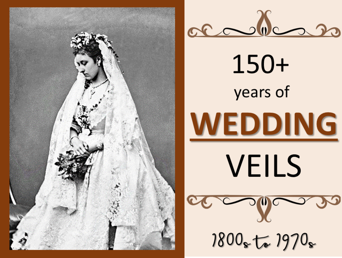 Antique Bridal Veils and Headpieces for Wedding Dresses: 1800s to 1900s