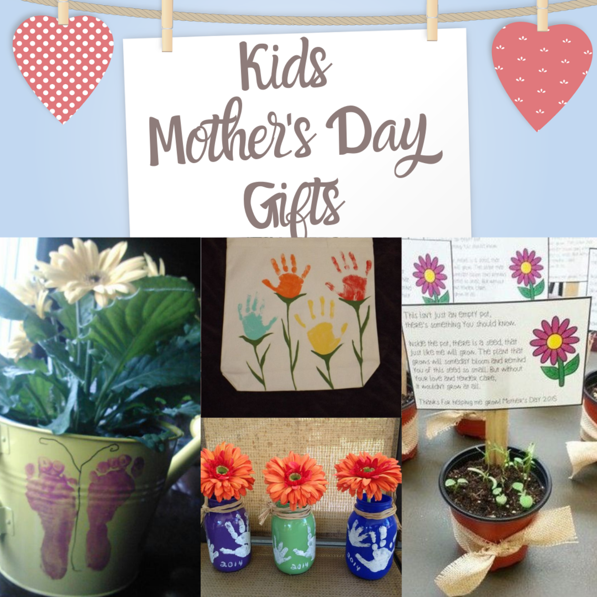 Get the kids busy crafting to celebrate Mom this year! These gift ideas are all easy DIY projects.