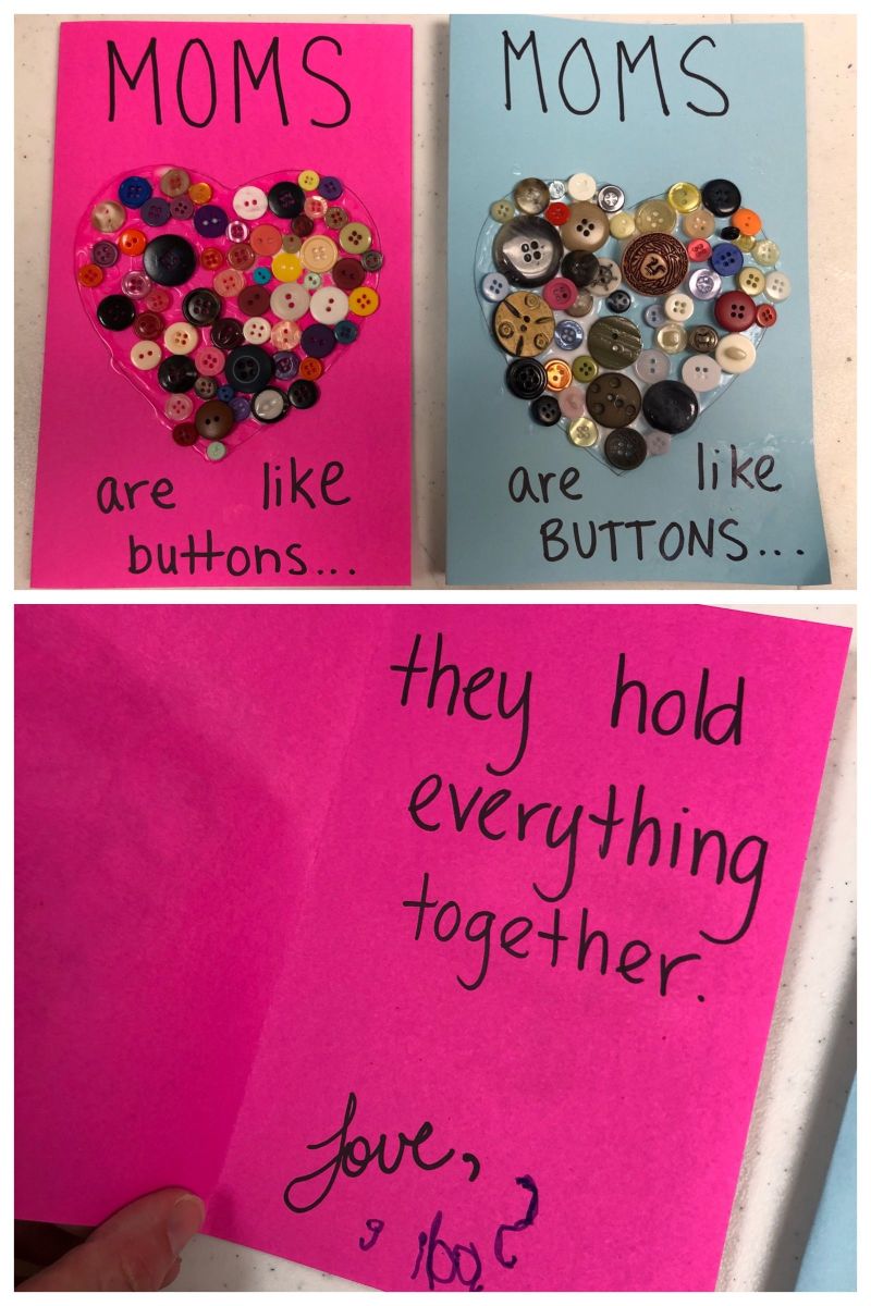 Mother’s Day Card With Buttons