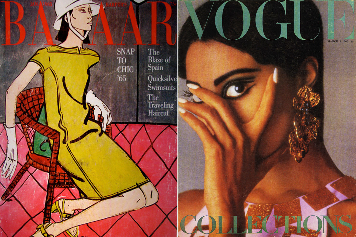 Covers of Vogue and Harper's Bazzar