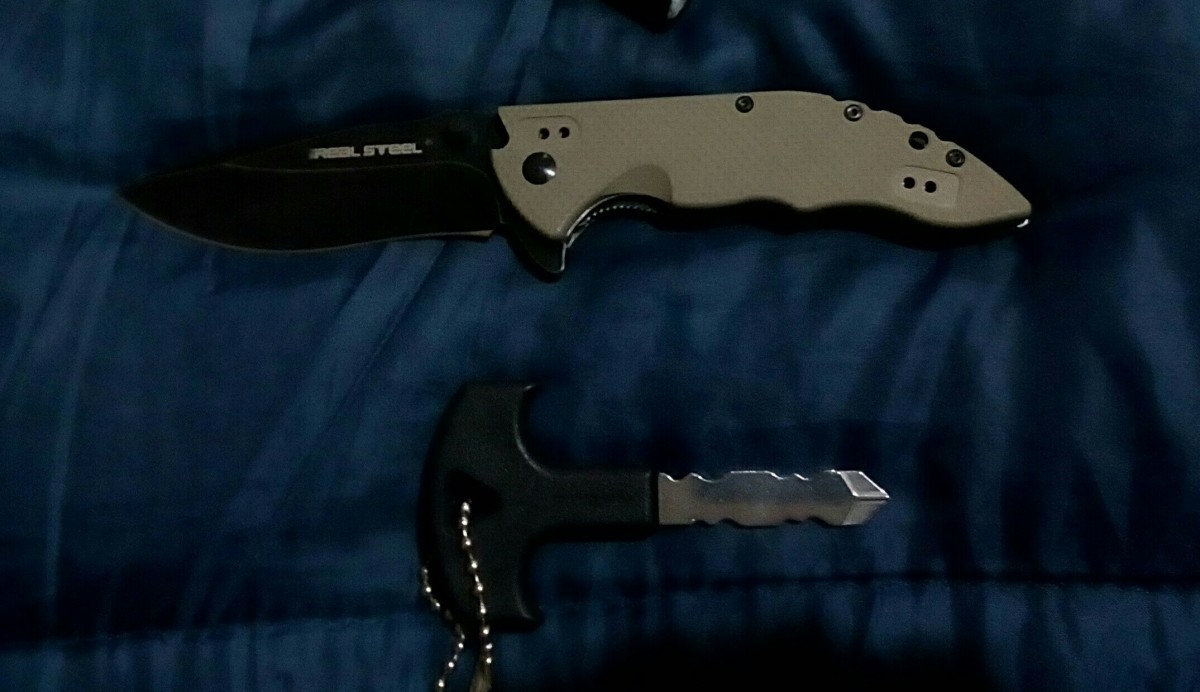My knife with the CRKT Tactical Key.