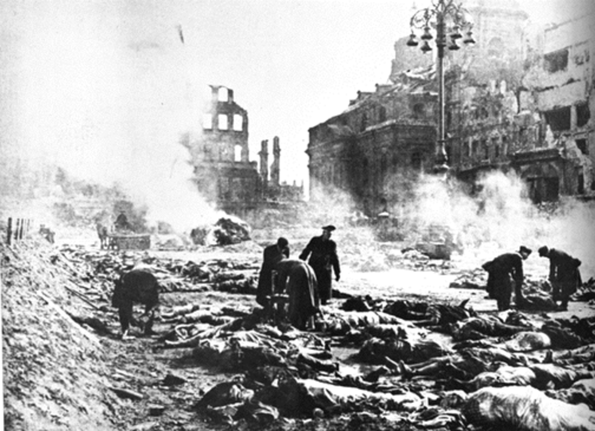 Dresden, Germany after the firebombing by Allied forces