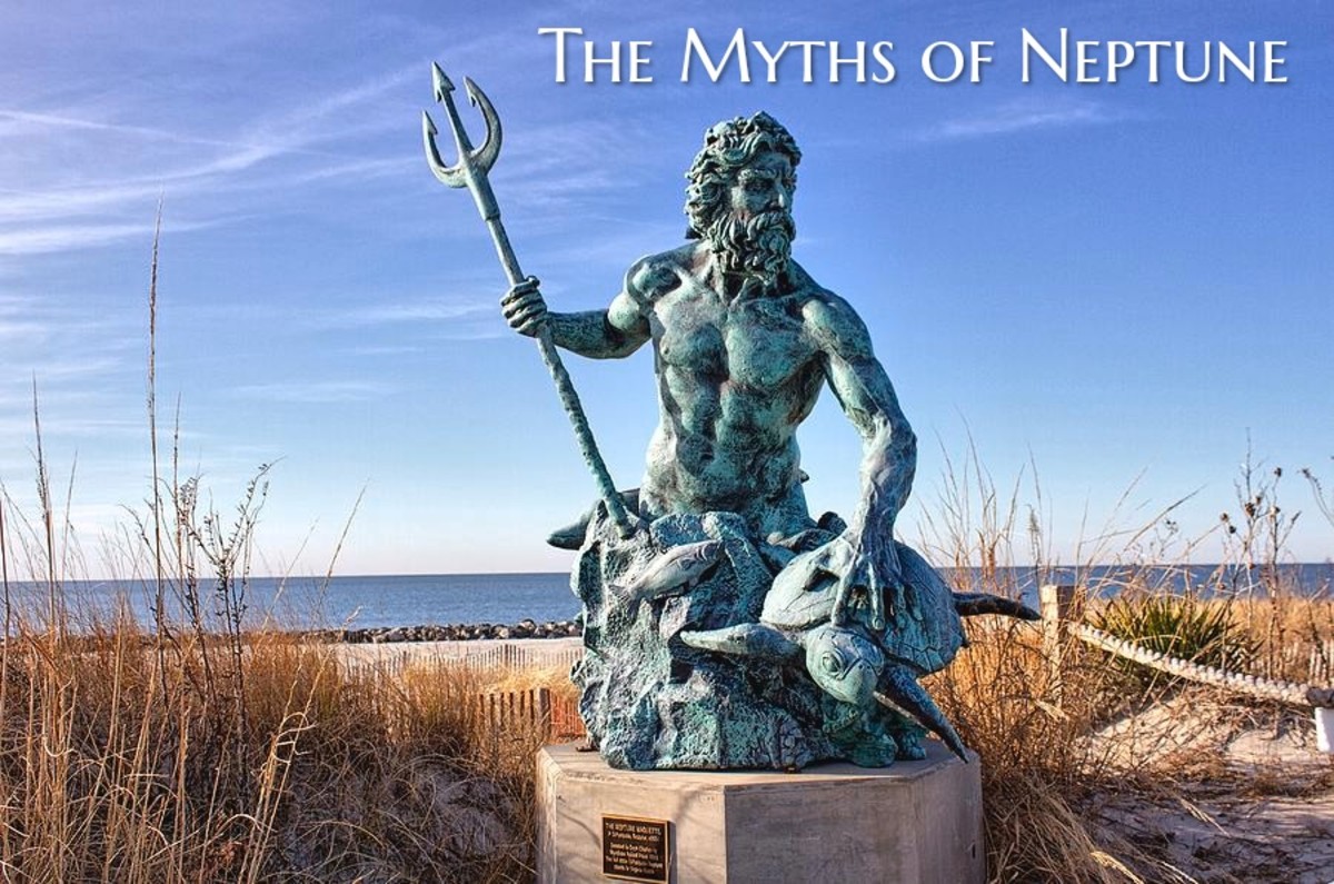 Neptune was a major god in Roman mythology and the brother of Jupiter and Pluto. Neptune ruled the water. A festival was celebrated in his name in July to bring more water during summer.