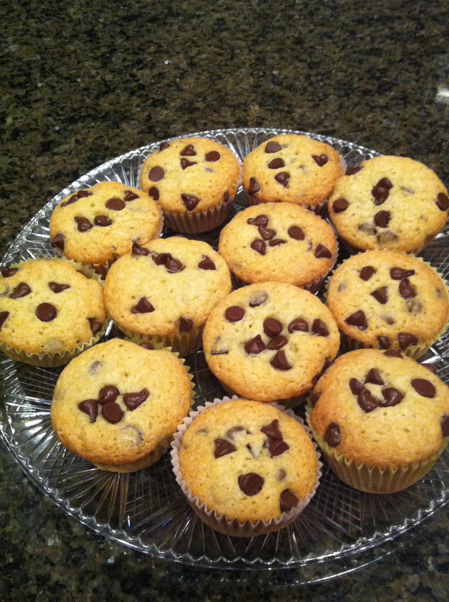 These chocolate chips muffins are sure to hit the spot.
