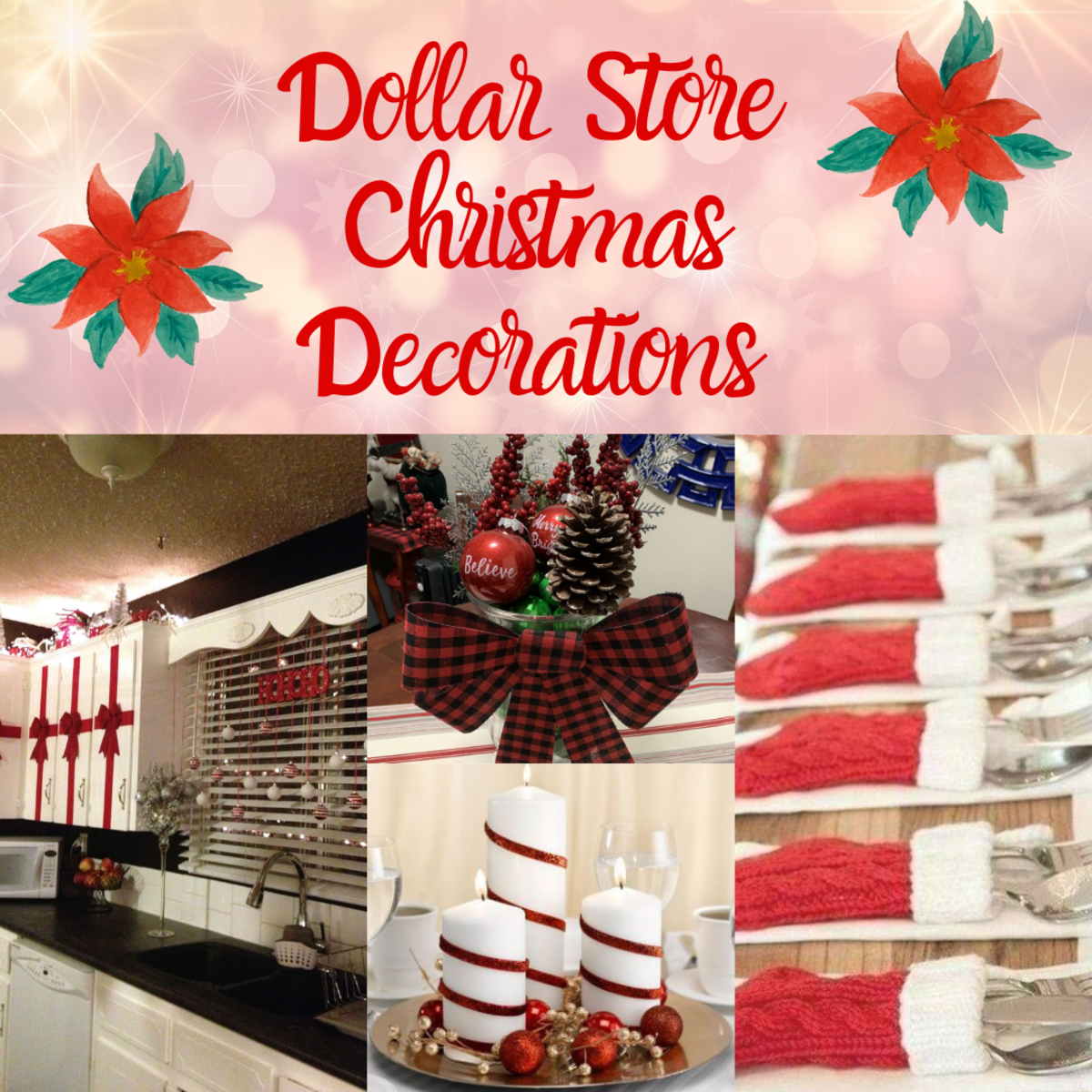 100+ Easy DIY Dollar Store Christmas Decorations that are so Joyful to Make