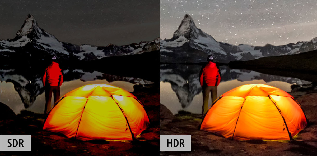 While simulated, this image accurately depicts the world of difference HDR can make,