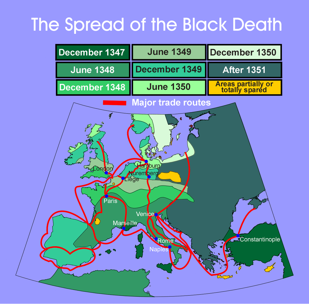 SPREAD OF THE BLACK DEATH