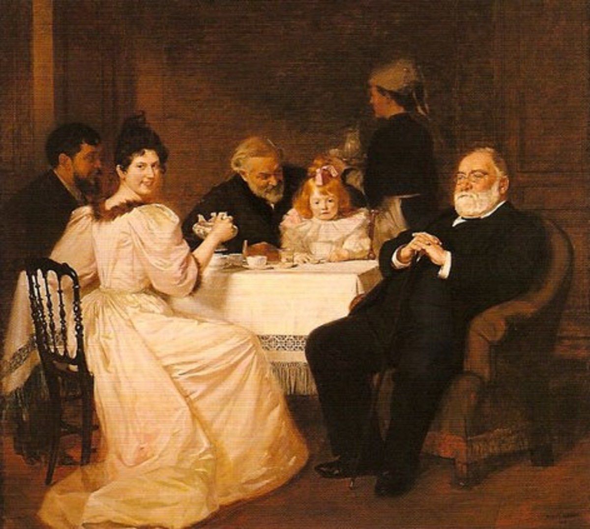 "A Gathering at the Home of Mme. Brisson", 1893 by Marcel André Bashet from Chairs: a History by Florence de Dampierre
