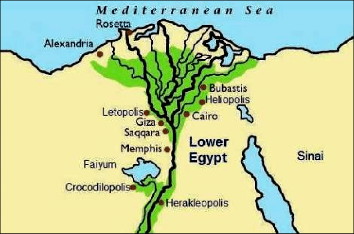 Map of Heliopolis, Egypt