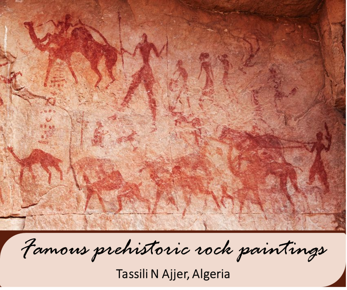 Prehistoric art: cave drawings of early symbols and archetypes.