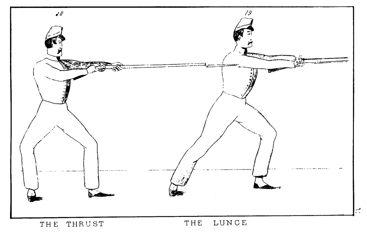 McClellan's Manual illustration - Thrust and Lunge