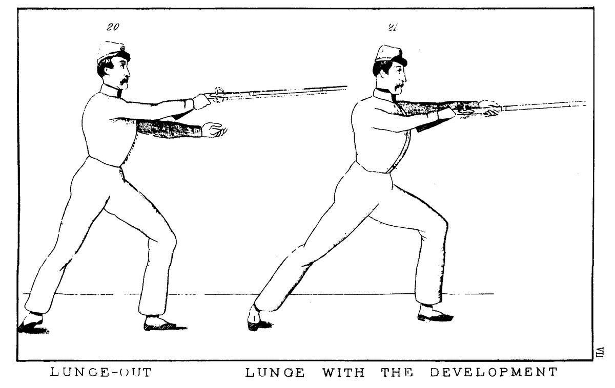 McClellan's Manual illustration - Lunge Out and Lunge with Development