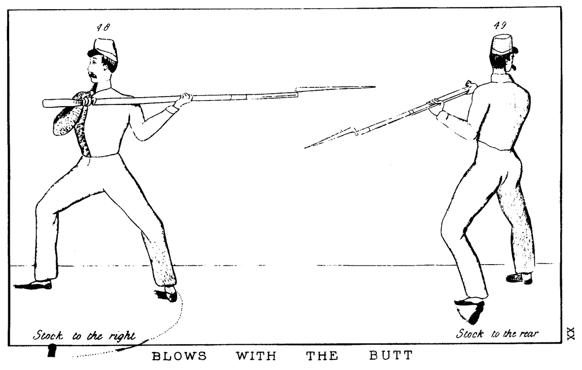 McClellan's Manual illustration - Stock to the Right, Stock to the Rear