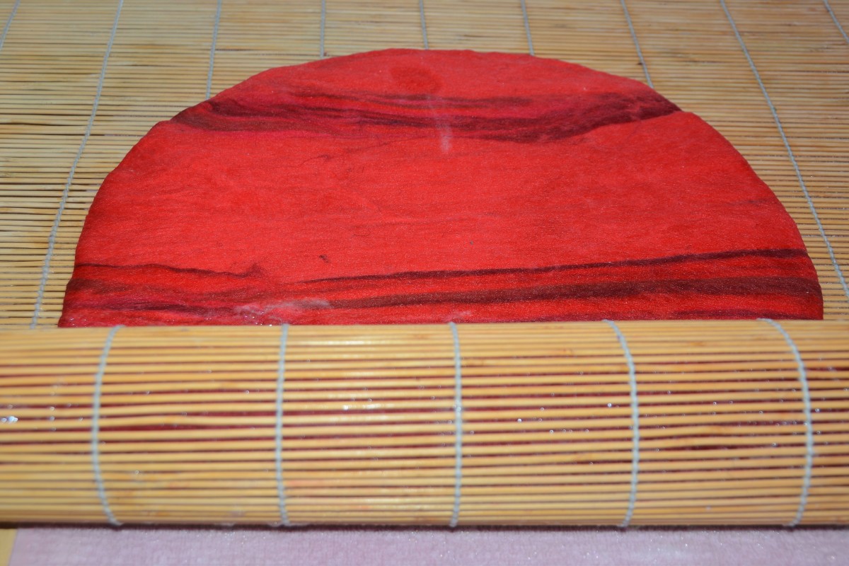Roll gently at first, inside a large bamboo blind.