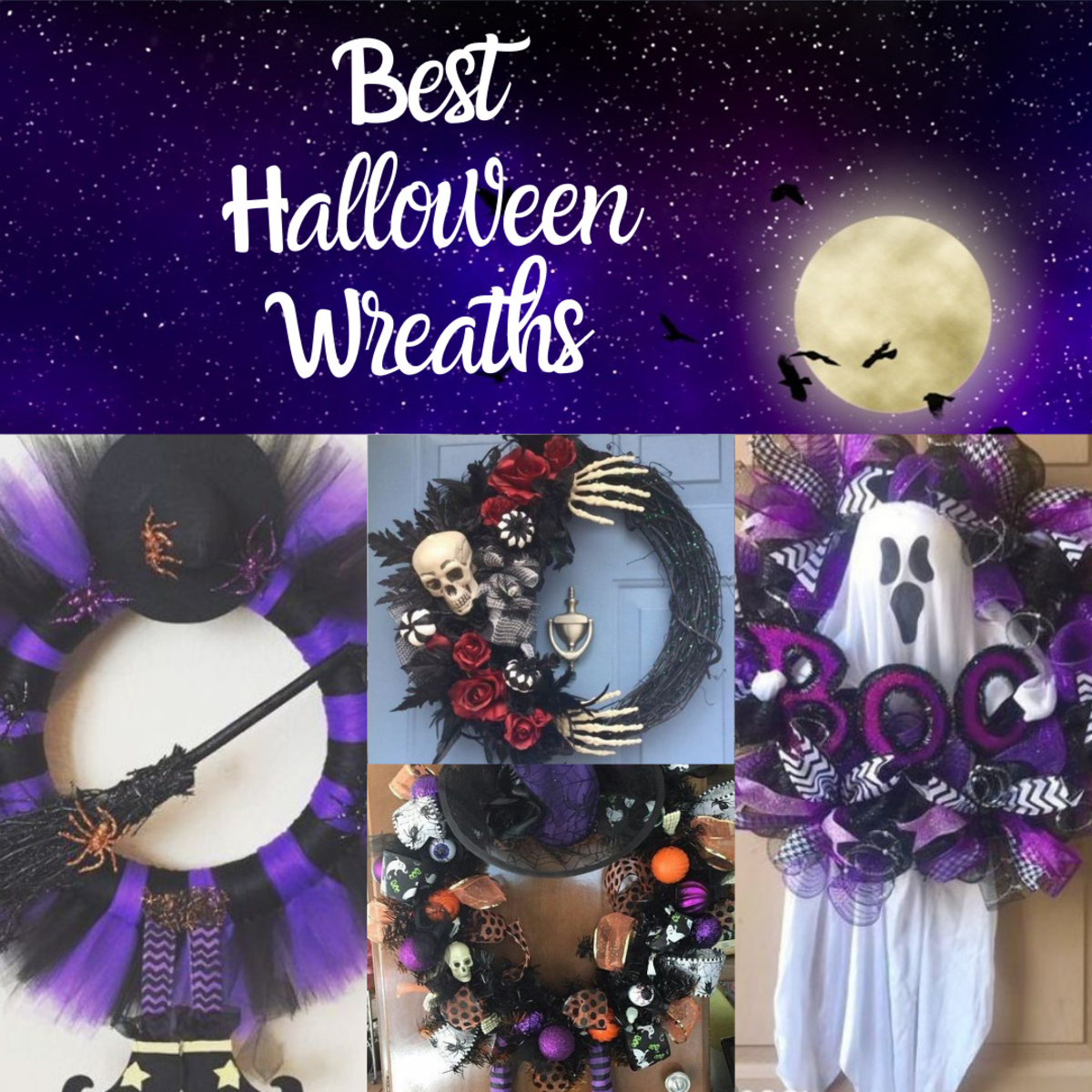 Fun and spooky Halloween wreaths for your front door