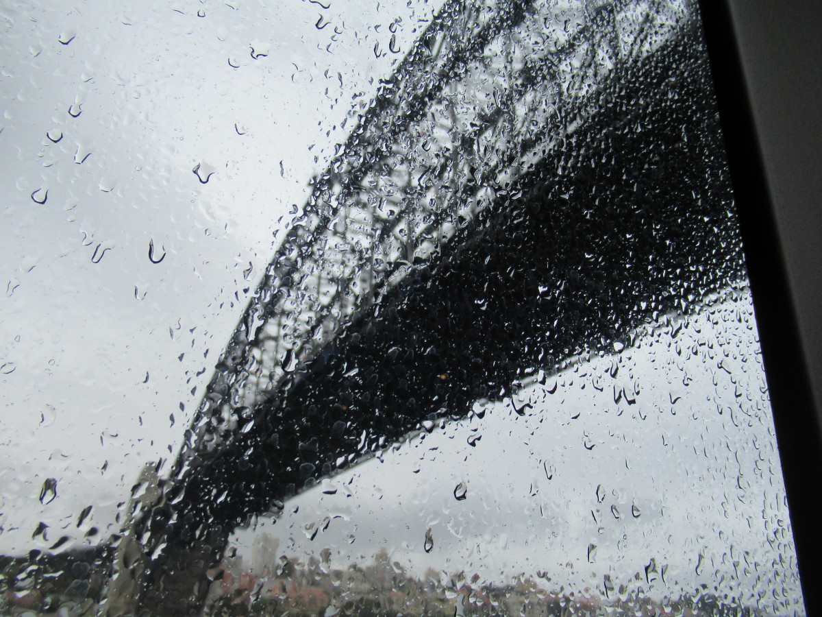 Through the Raindrops, looking at Sydney Harbour Bridge