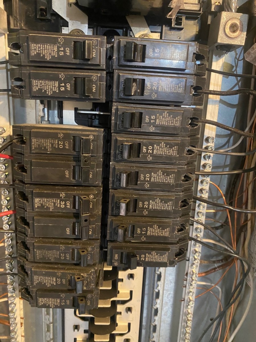 Panel of Breakers With One Breaker Pulled