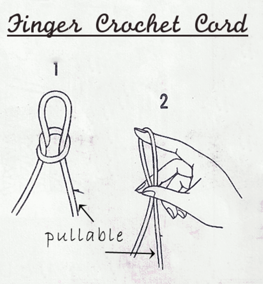 How to Finger Crochet: Step 1 & 2