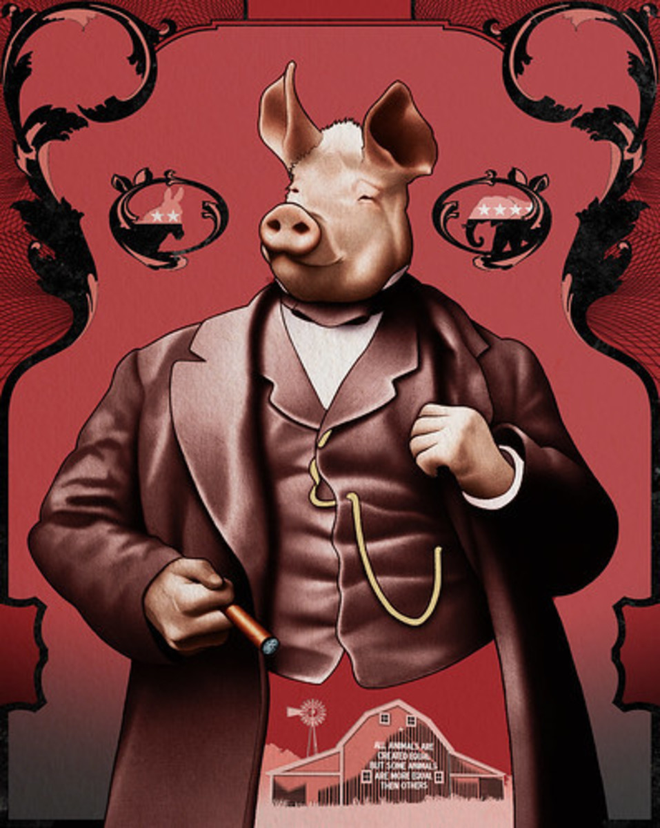 In Animal Farm, Napoleon the Pig is a satirical portrait of Soviet dictator Joseph Stalin.