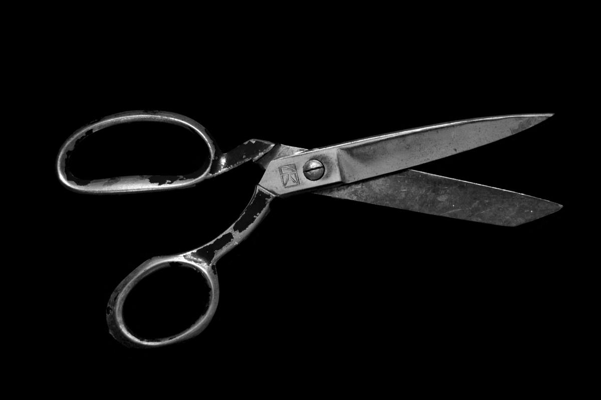 Scissors can be dangerous—especially for expectant mothers.