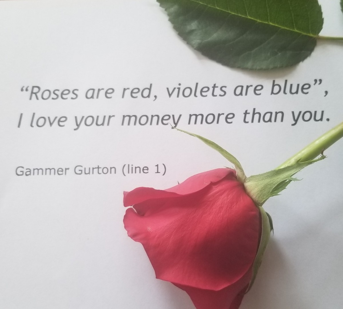 The poem reads a lot differently when you are wooed by a romantic scammer.