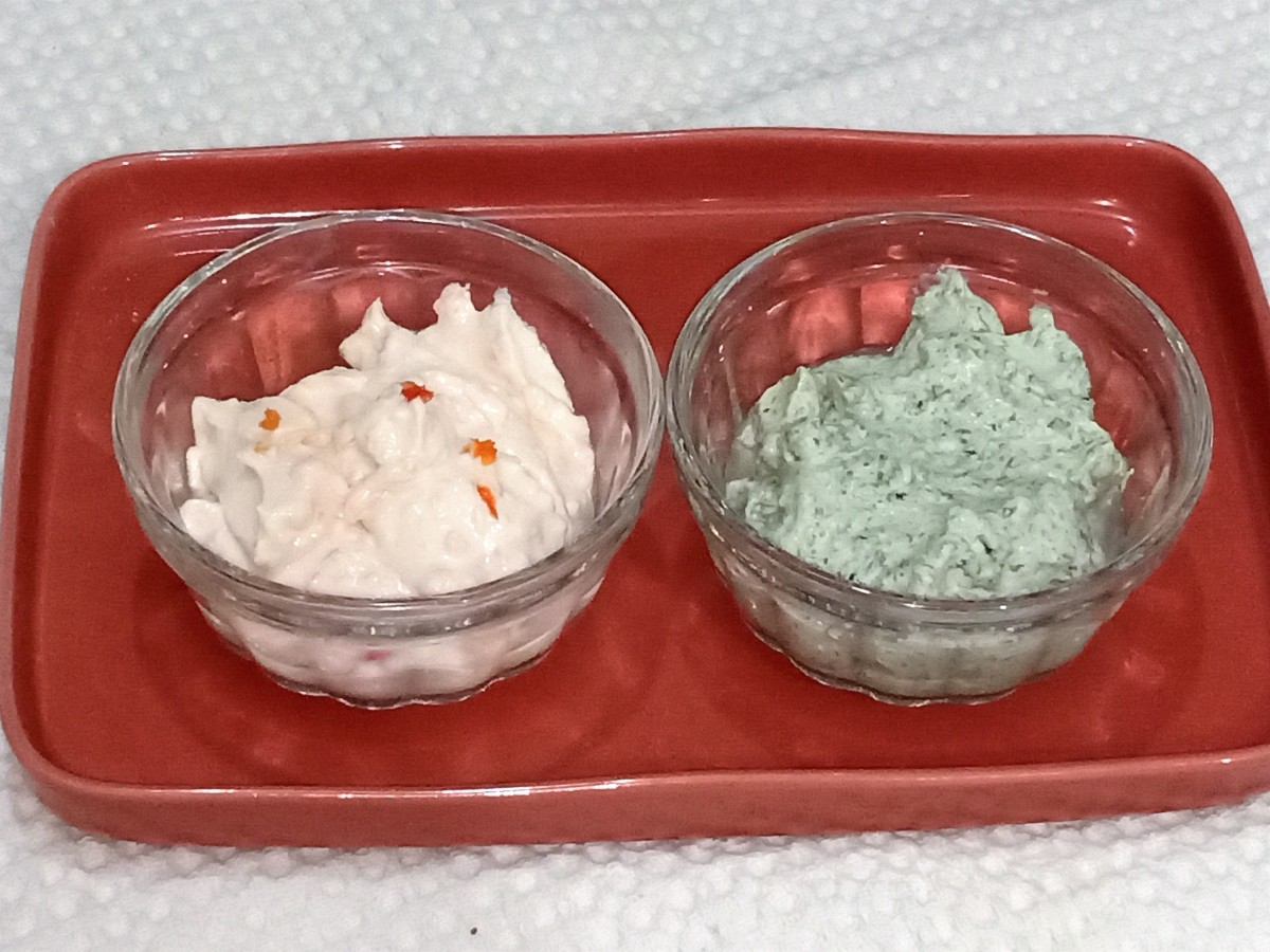 2 Indian Yoghurt-Based Dips: Mint and Garlic Chilli