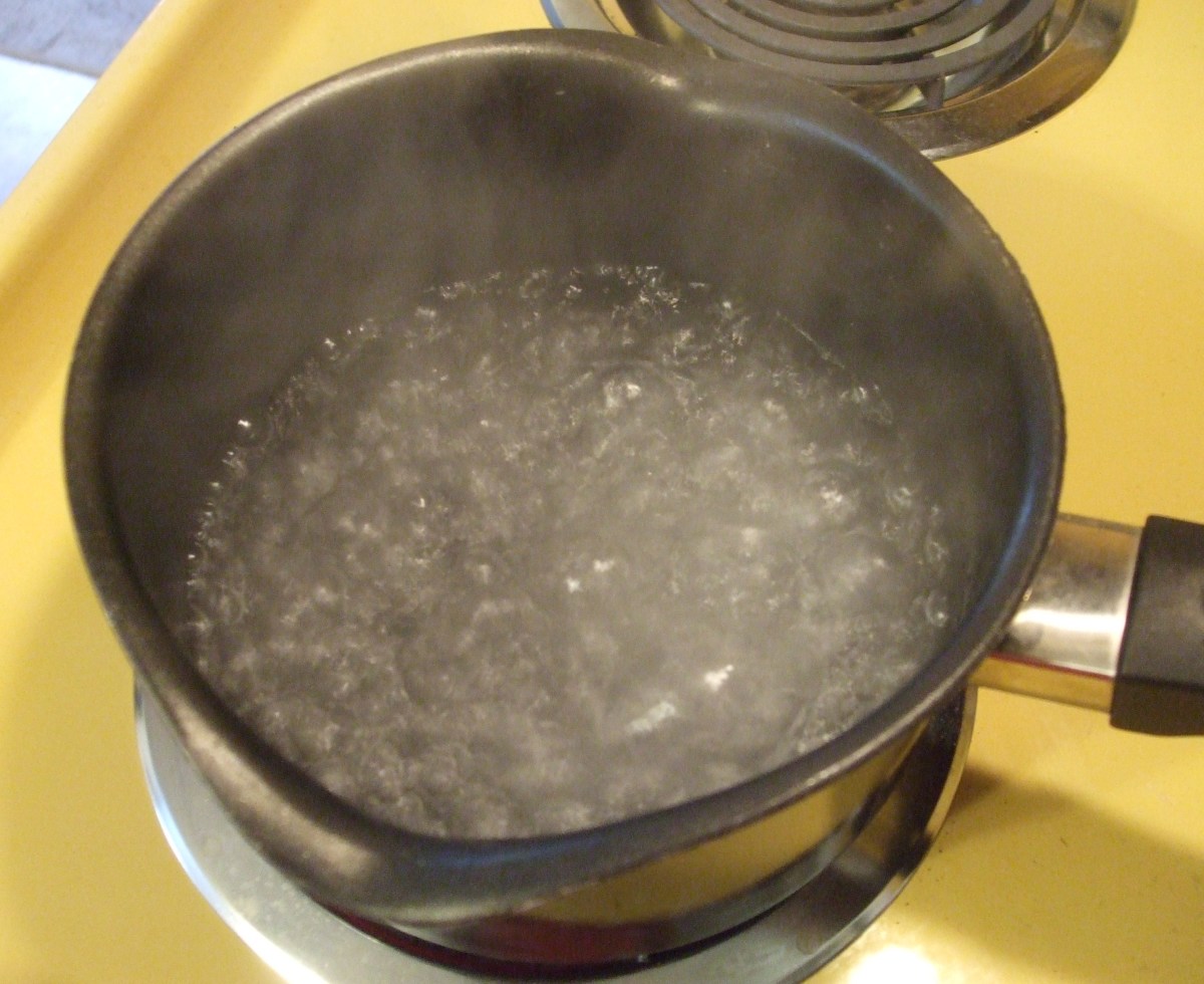 Boiling water.
