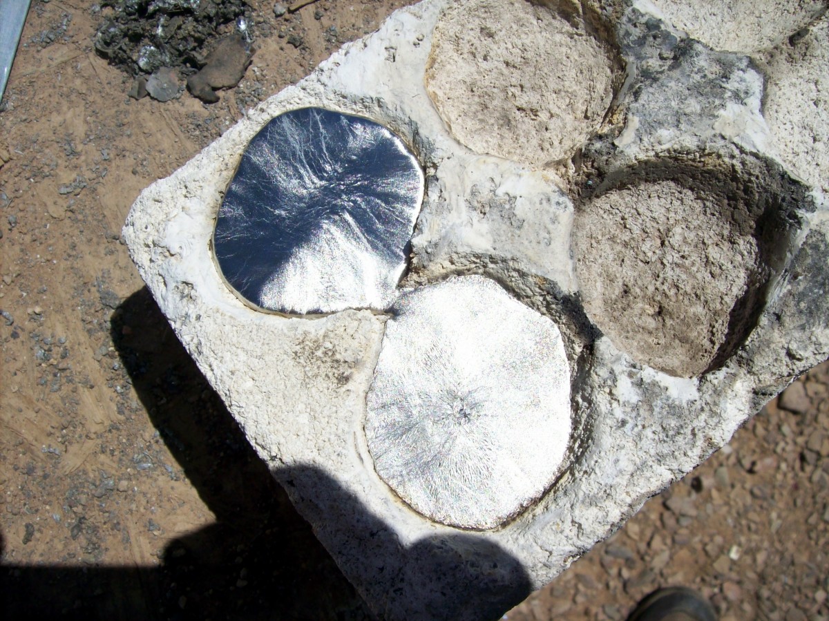 Clean poured lead ingots