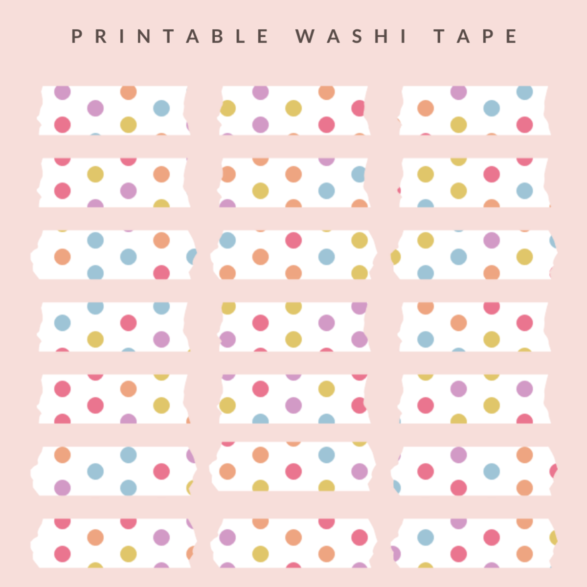 Get inspired with these printable washi tape designs!