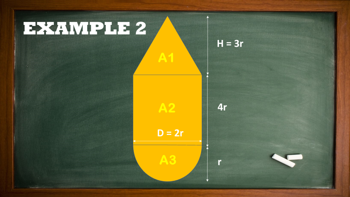 Finding the Area of a Composite Figure Composed of a Triangle, Rectangle, and Semicircle