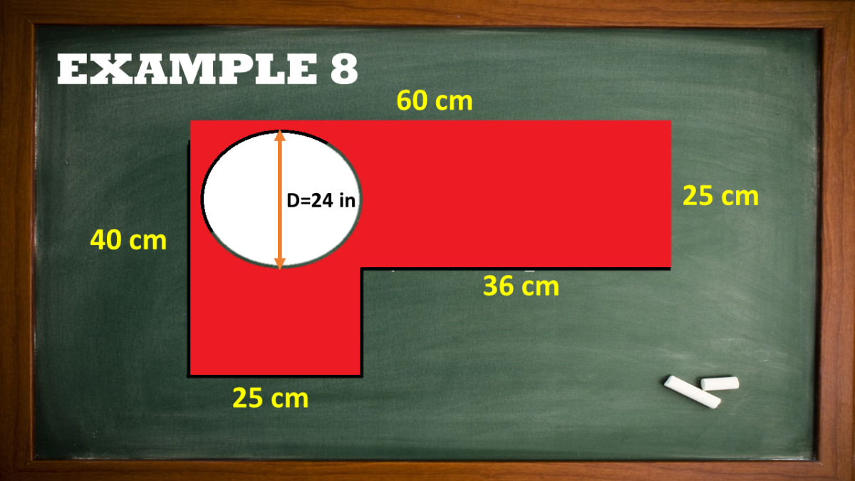 Calculating the Area of the Shaded Region in a Composite Shape