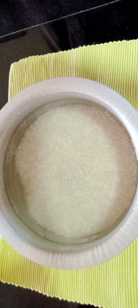 Soak basmati rice for a minimum of 30 minutes.