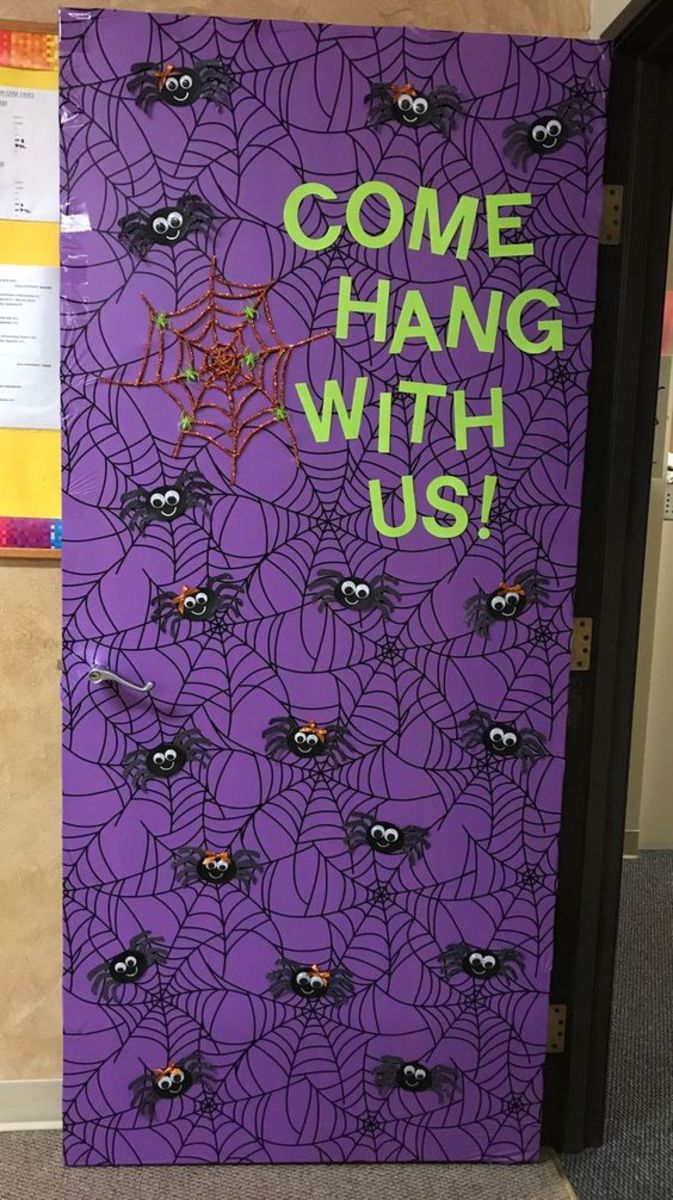 Halloween spider classroom door
