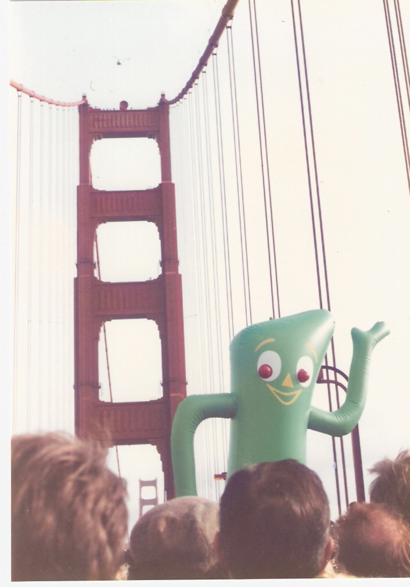 Even Gumby was on the Golden Gate Bridge that morning, May 24, 1987