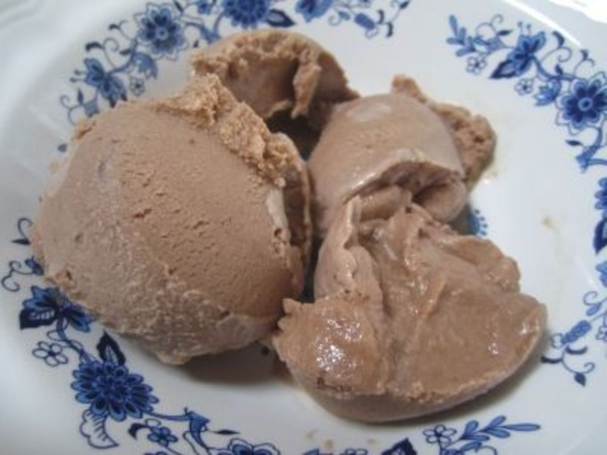 Homemade chocolate hazelnut gelato