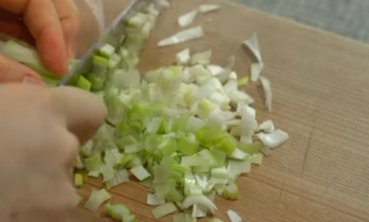 Chop the spring onion