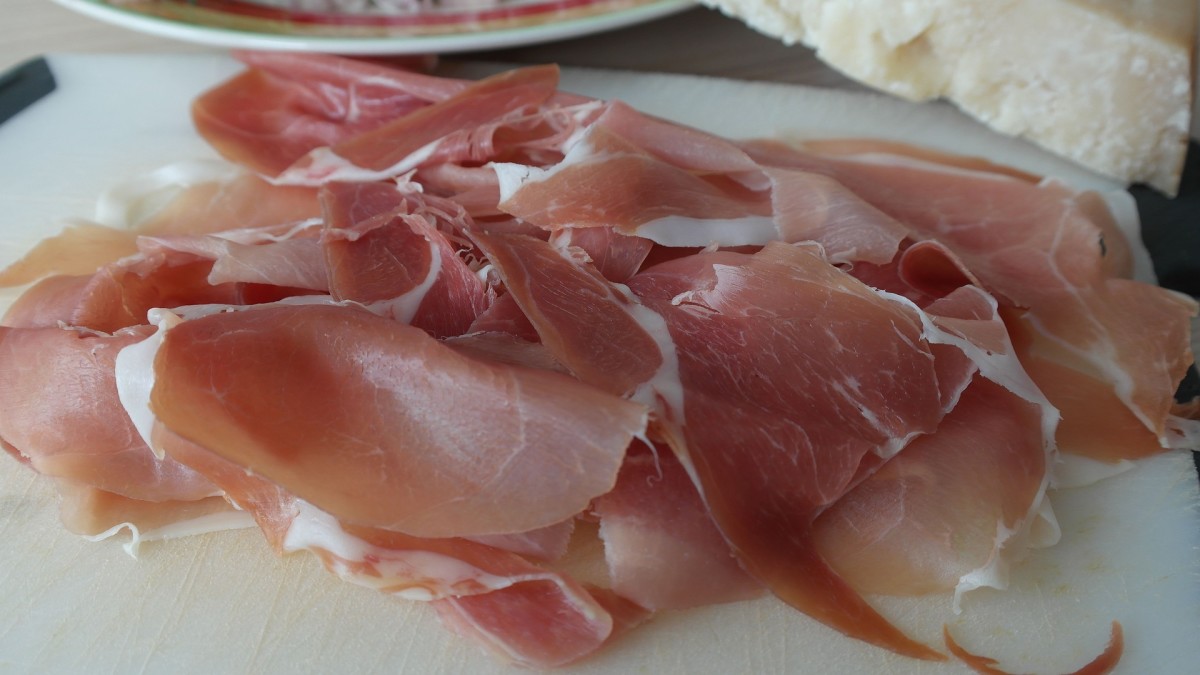 Succulent slices of Parma ham