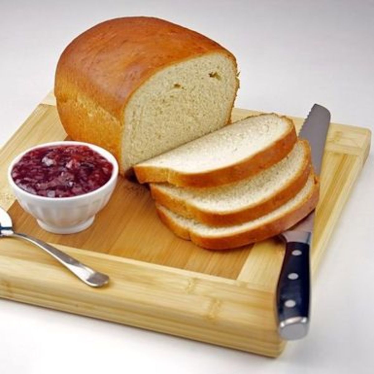 Strawberry jam and bread