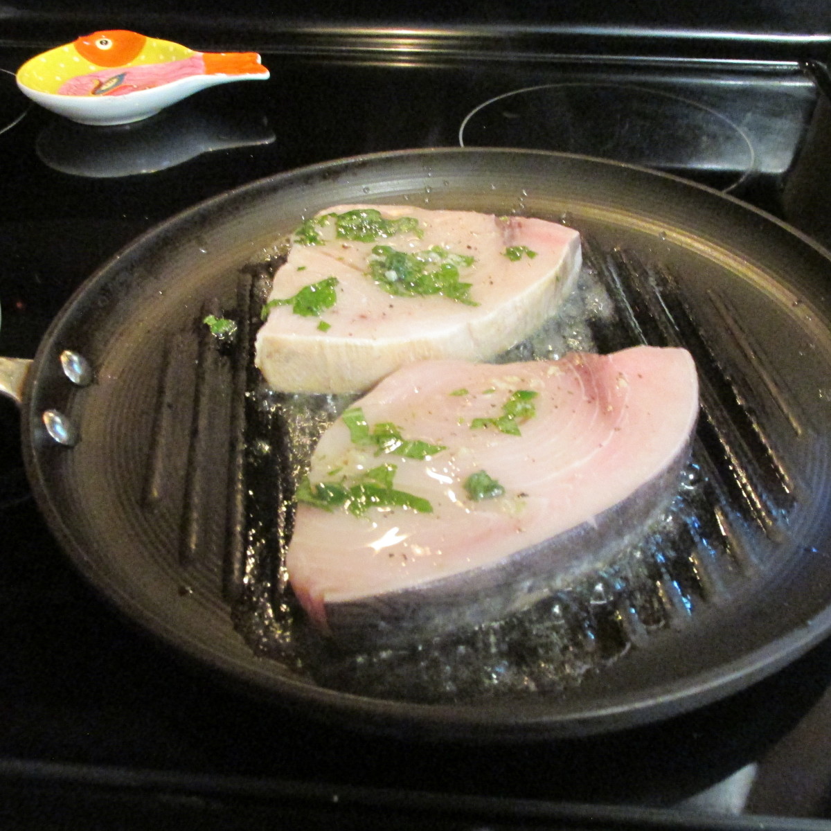 Grilled Swordfish With Lemon, Mint and Basil Delishably