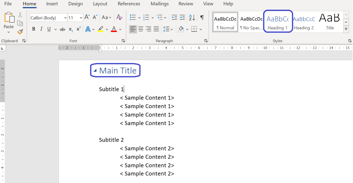 how-to-create-collapsible-headings-in-word-tecadmin