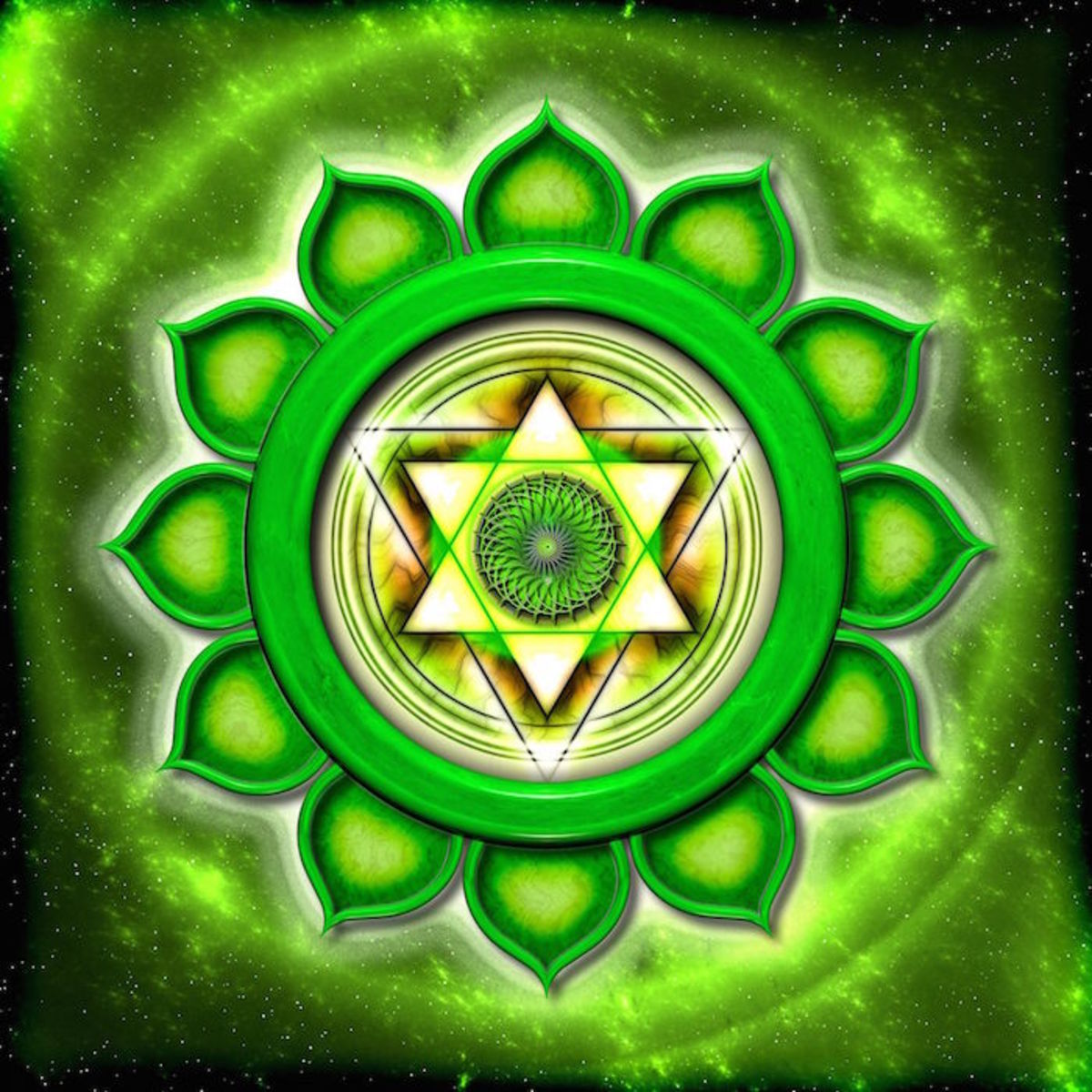 New Anahata Chakra - First Gate - Digital Art, Religion