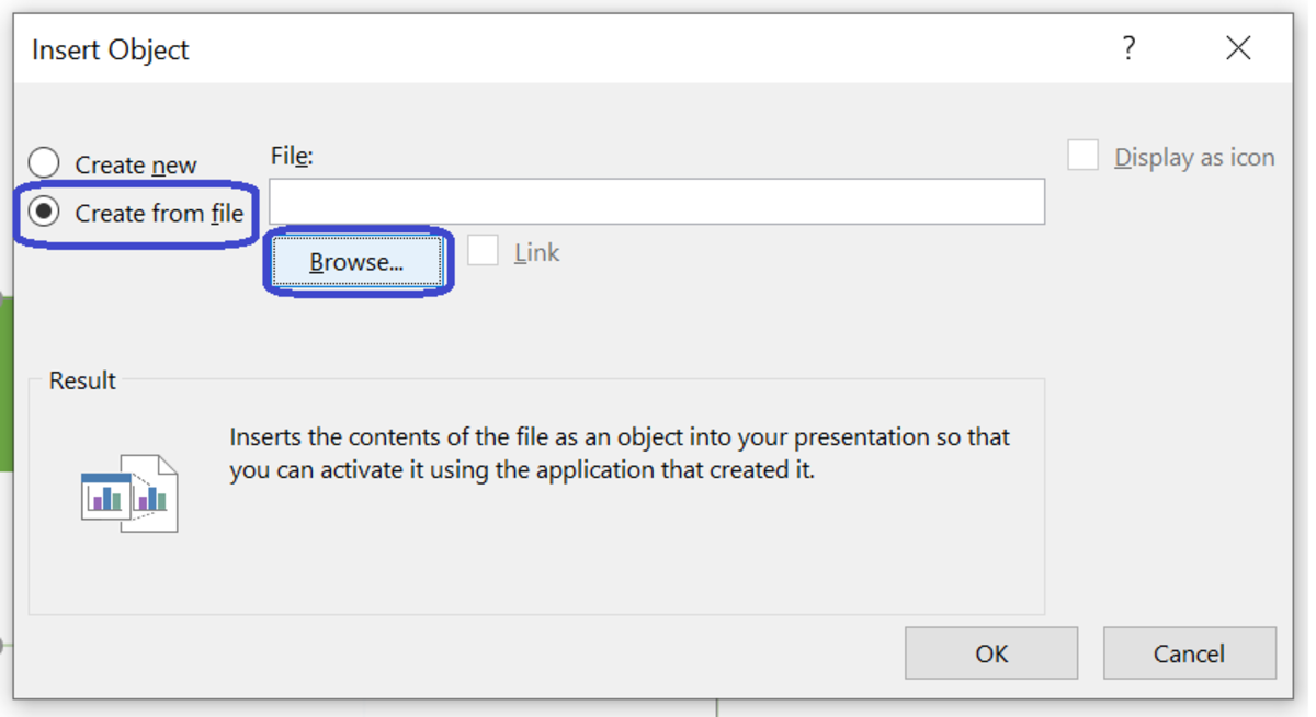 Create from File > Browse