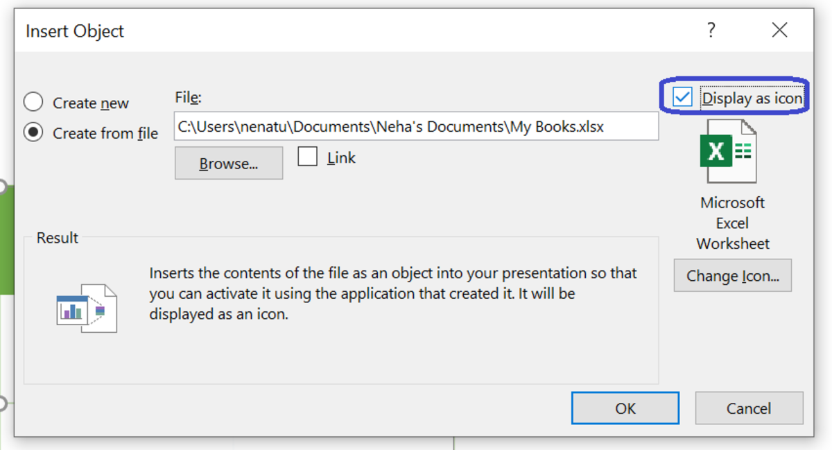 how to open embedded file in powerpoint presentation mode