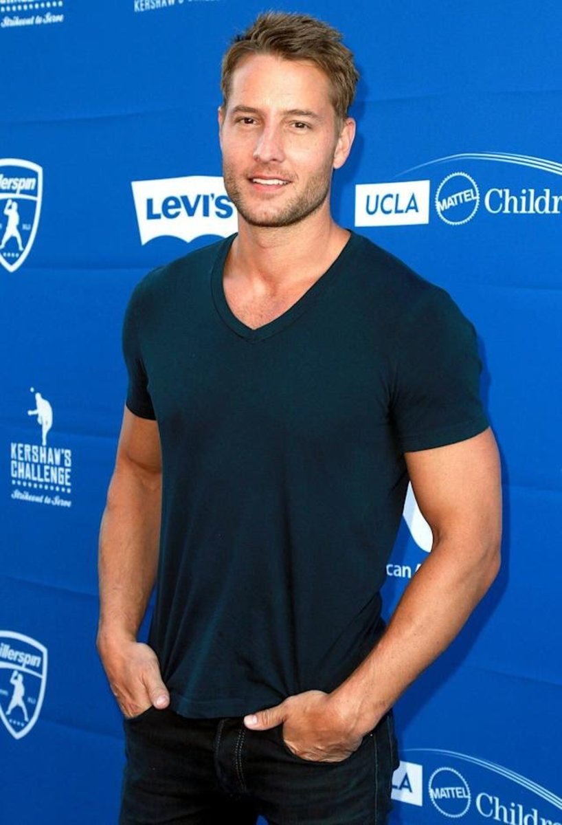 Justin Hartley in blue