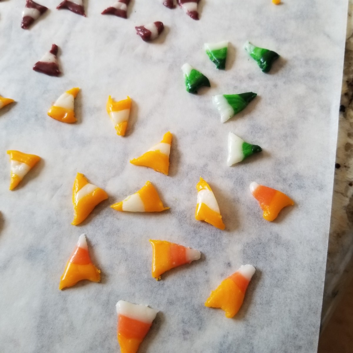 Candy corn can be customized for any occasion by tinting it different colors.