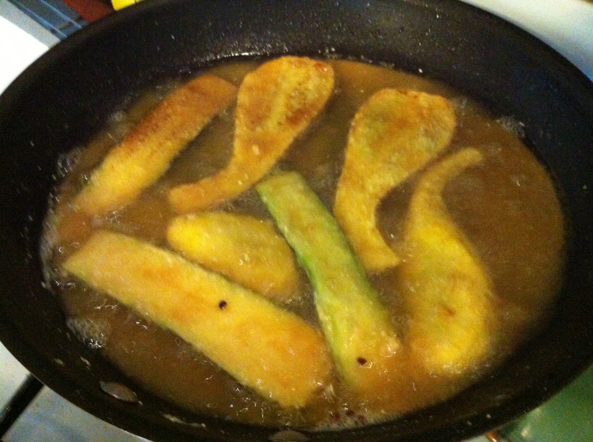 This is what your squash look like while frying